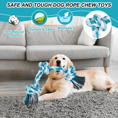  3 Knots Durable Braided Cotton Pet Chew Rope Toys for Dogs And Cats