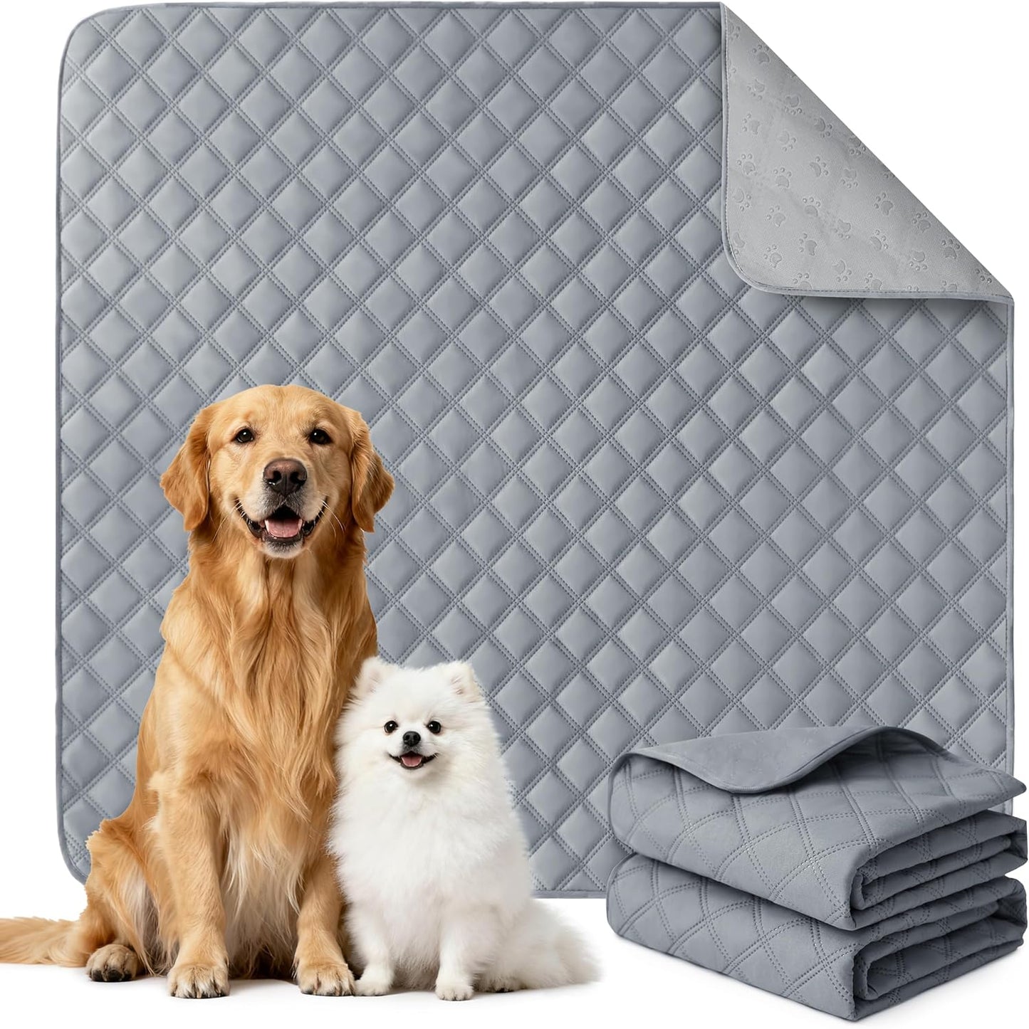 Reusable Washable Pee Pads for Dogs Large/Extra Large 36'' X 41'' 2 Pack, Absorbent Pet Puppy Dog Training Pads Non-Slip, Waterproof Potty Pads for Dogs Leak-Proof