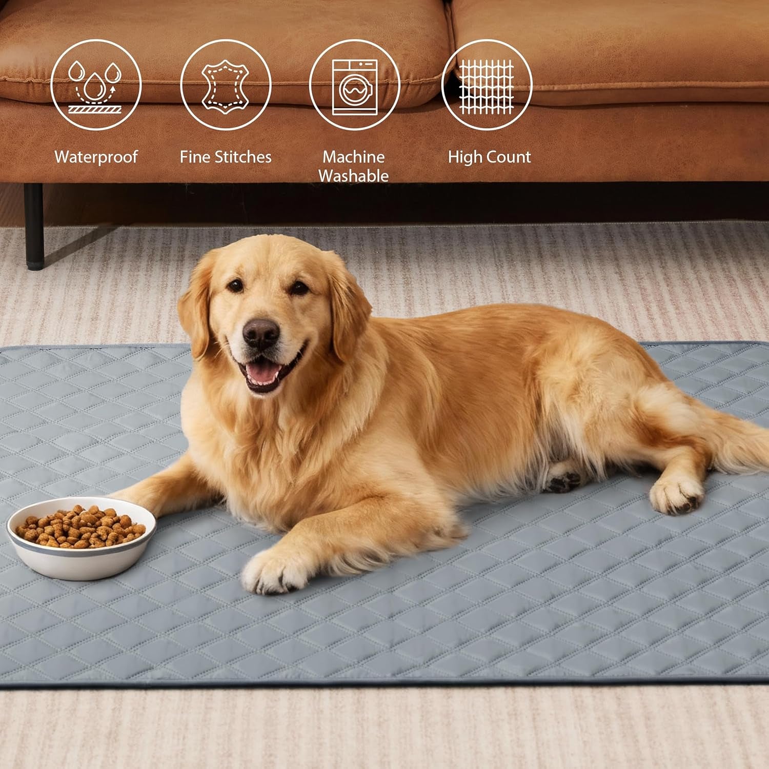 Reusable Washable Pee Pads for Dogs Large/Extra Large 36'' X 41'' 2 Pack, Absorbent Pet Puppy Dog Training Pads Non-Slip, Waterproof Potty Pads for Dogs Leak-Proof