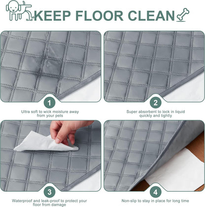 Reusable Washable Pee Pads for Dogs Large/Extra Large 36'' X 41'' 2 Pack, Absorbent Pet Puppy Dog Training Pads Non-Slip, Waterproof Potty Pads for Dogs Leak-Proof