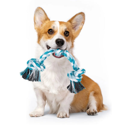  3 Knots Durable Braided Cotton Pet Chew Rope Toys for Dogs And Cats