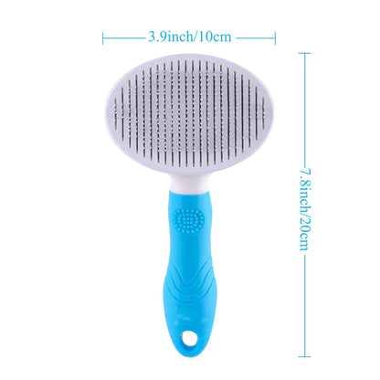 Self-Cleaning Deshedding Tool for Cats and Dogs - Effective Undercoat and Mat Removal for All Hair Lengths