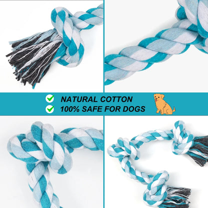  3 Knots Durable Braided Cotton Pet Chew Rope Toys for Dogs And Cats